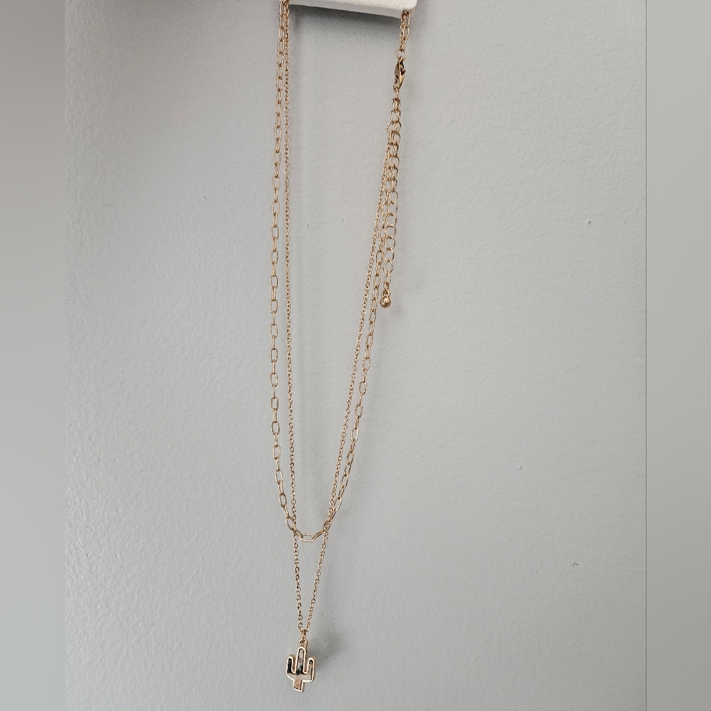 NEW layered cactus necklace